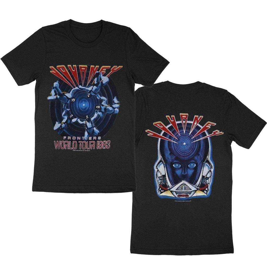 Vintage 80s Journey Frontiers World Tour Concert Rock Music T-Shirt Hoodie, Sweatshirt | CoreVibeTees.com