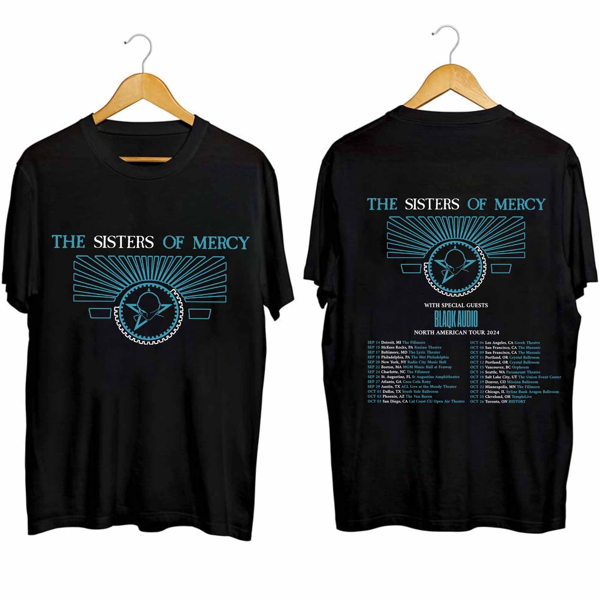 The Sisters of Mercy 2024 Tour Double Sided Shirt Hoodie, Sweatshirt | CoreVibeTees.com
