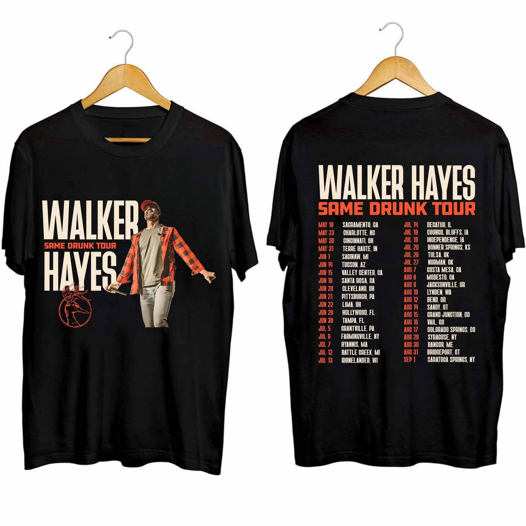 Walker Hayes - Same Drunk 2024 Tour Shirt, Walker Hayes Fan Shirt Hoodie, Sweatshirt | CoreVibeTees.com