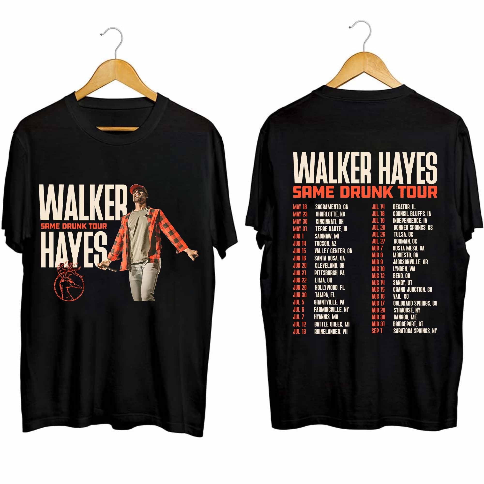 Walker Hayes - Same Drunk 2024 Tour Shirt, Walker Hayes Fan Shirt Hoodie, Sweatshirt | CoreVibeTees.com