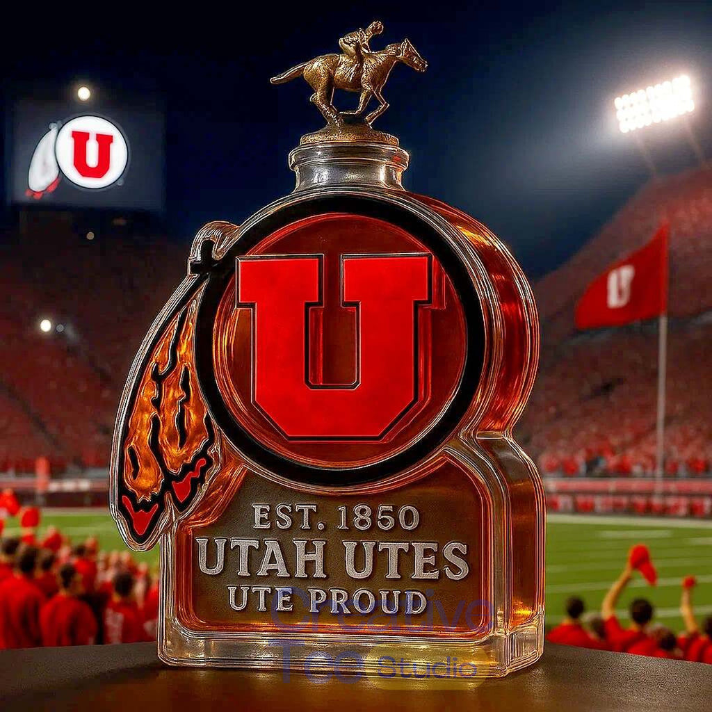 Utah Utes ‘Ute Proud’ Limited Edition Whiskey Bottle