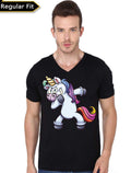 Dancing Unicorn V-Neck Black T-Shirt Hoodie, Sweatshirt | CoreVibeTees.com
