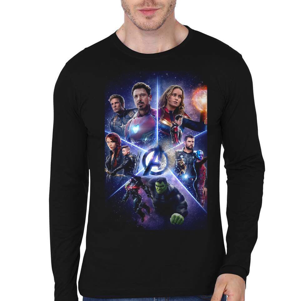 Avengers Endgame Black Full Sleeve T-Shirt Style003 Hoodie, Sweatshirt | CoreVibeTees.com