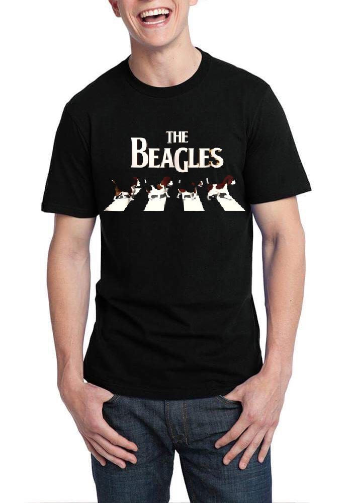 The Beagles Half Sleeve Black T-Shirt Hoodie, Sweatshirt | CoreVibeTees.com