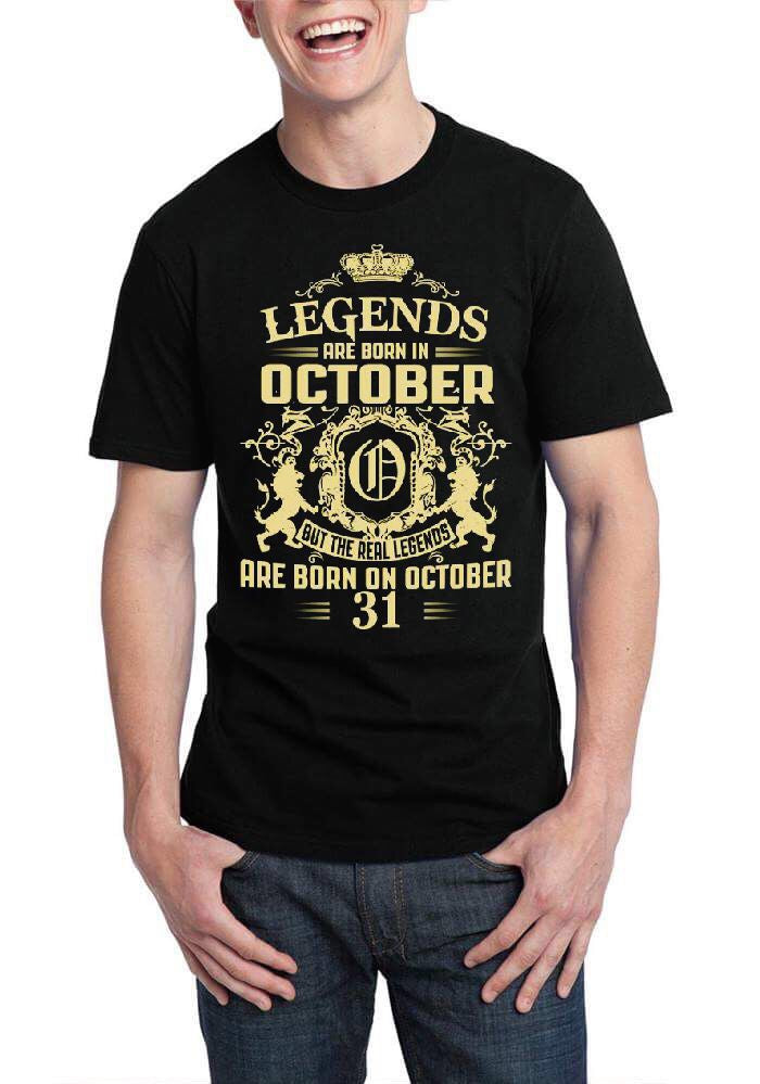 Legends Are Born On 31 October T-Shirt Hoodie, Sweatshirt | CoreVibeTees.com
