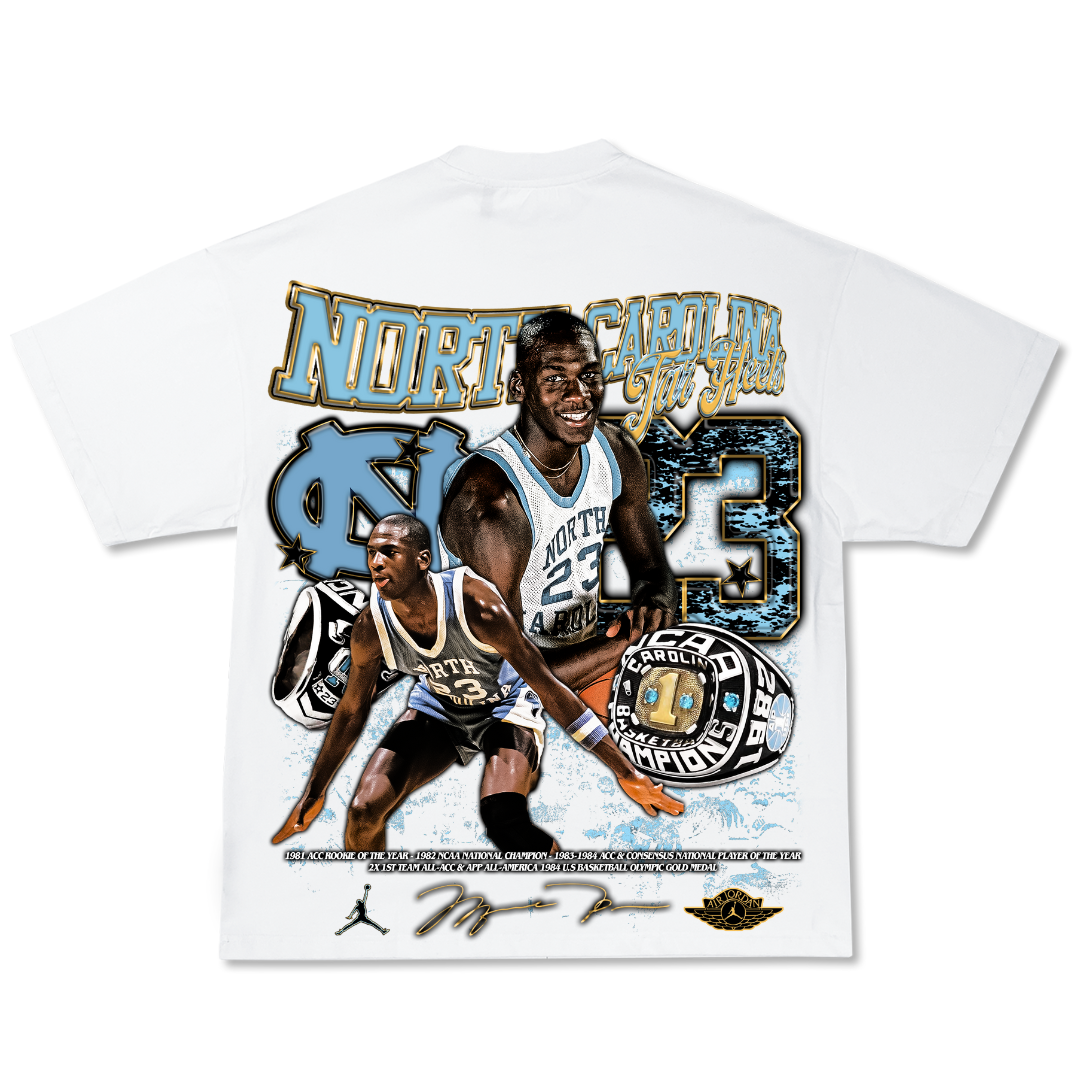 MJ "UNC" Tee Hoodie, Sweatshirt | CoreVibeTees.com (Image 2)