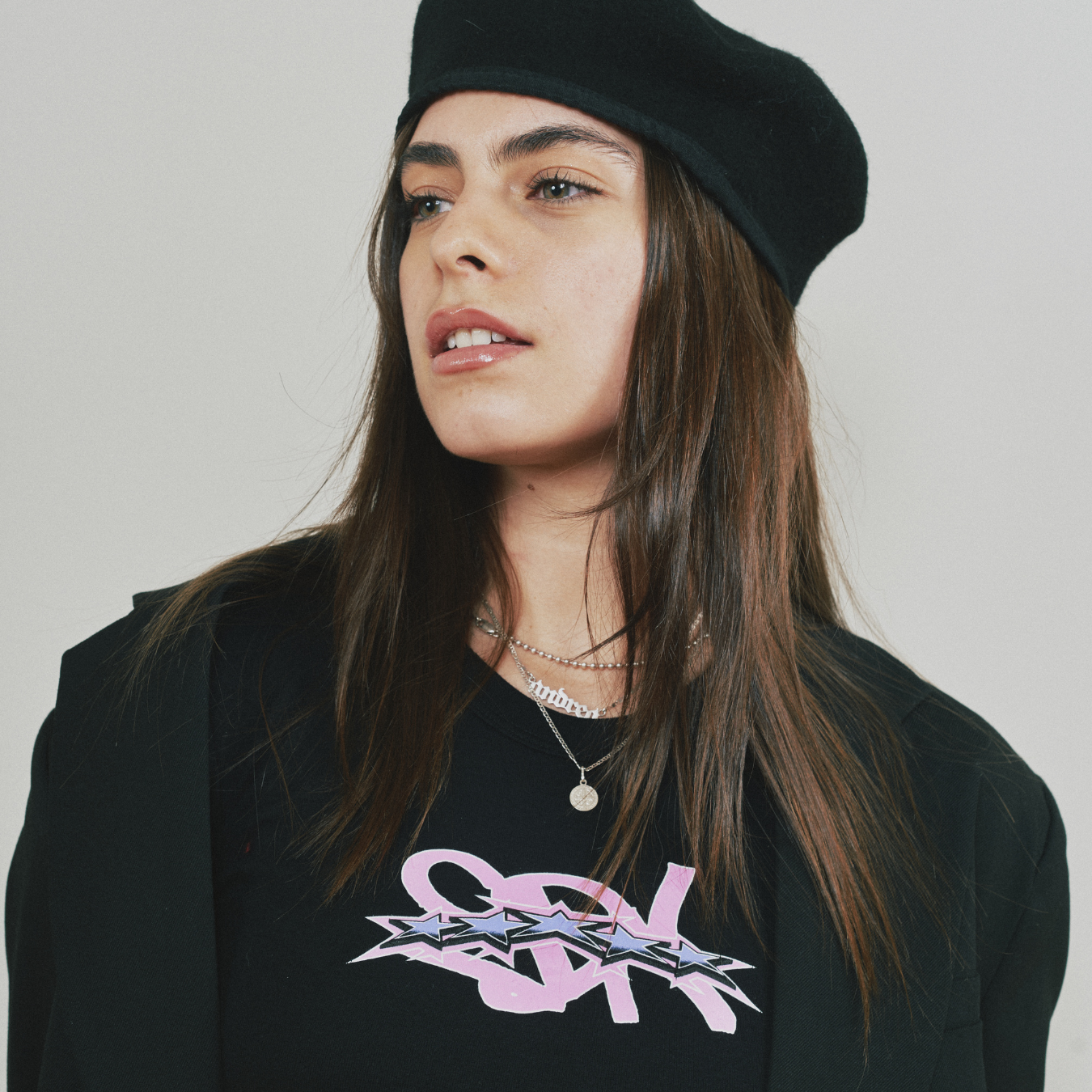Escuela De Nada - 4 the Girlies Black Baby Tee Hoodie, Sweatshirt | CoreVibeTees.com (Image 2)