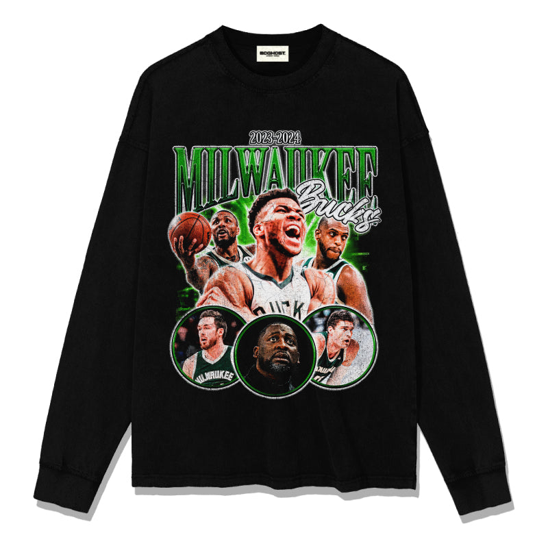 Milwaukee Bucks Sweatshirt NBA 2024 T-Shirts, Hoodie | CoreVibeTees.com (Image 1)