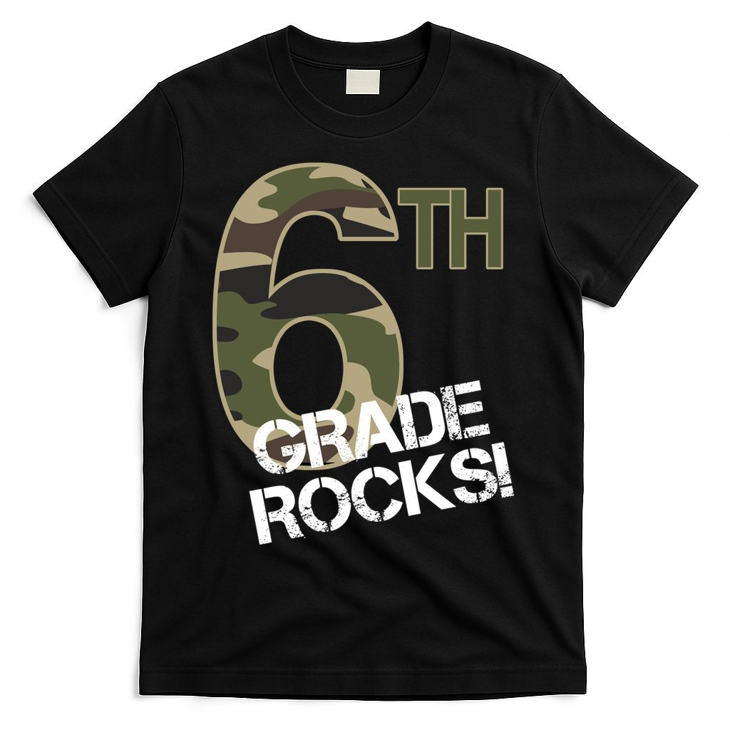 6th Grade Rocks Camo T-Shirt Hoodie, Sweatshirt | CoreVibeTees.com