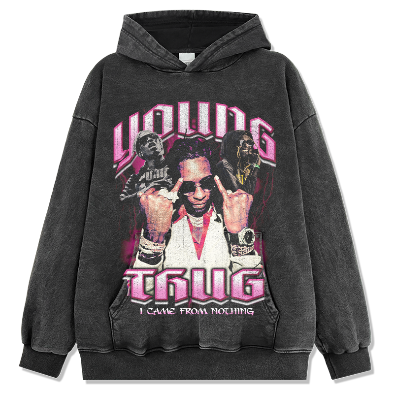 YOUNG THUG "I CAME FROM NOTHING" HOODIE 2024 T-Shirts, Sweatshirt | CoreVibeTees.com (Image 1)