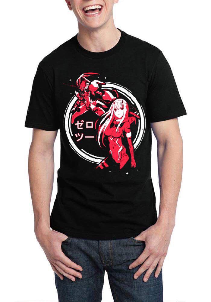 Zero Two â€“ Strelitzia | Black Half Sleeve T-Shirt Hoodie, Sweatshirt | CoreVibeTees.com