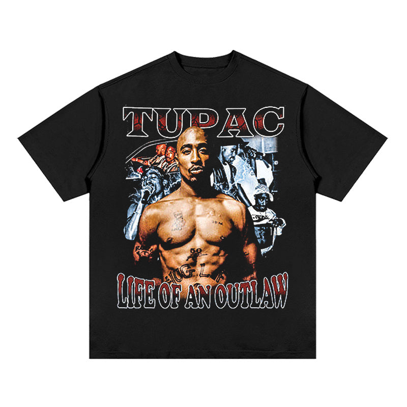 TUPAC "LIFE OF AN OUTLAW" TEE 2024 Hoodie, Sweatshirt | CoreVibeTees.com (Image 1)