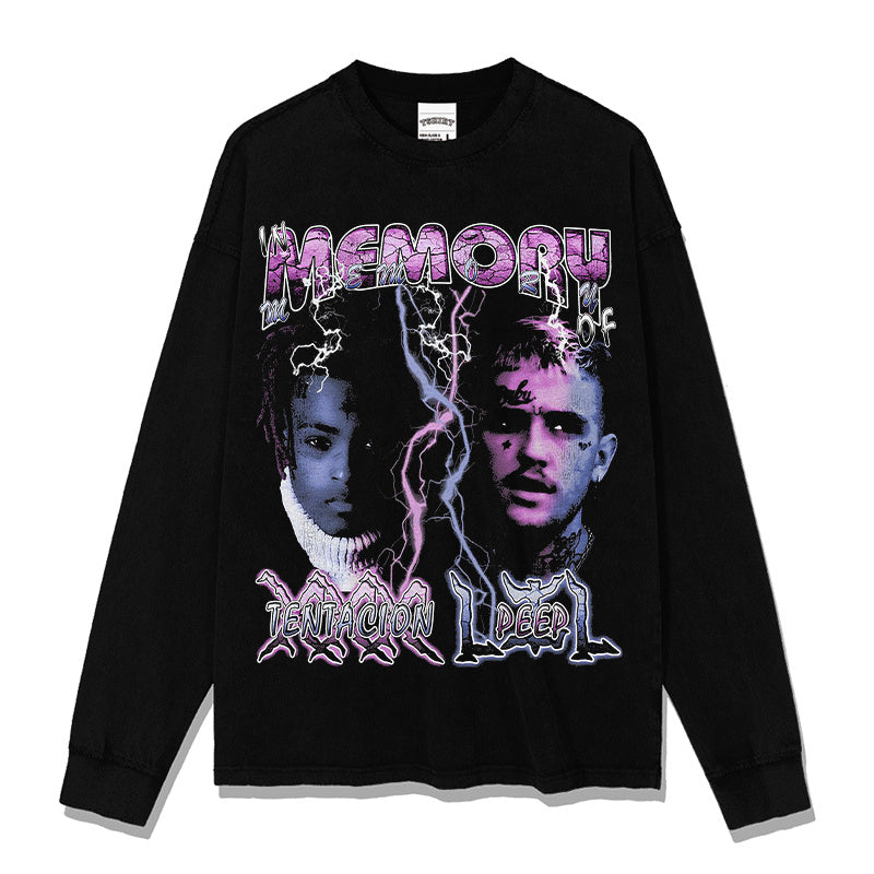 MEMORY OF XXX TENTACION LILPEEP SWEATSHIRT 2024 T-Shirts, Hoodie | CoreVibeTees.com (Image 1)