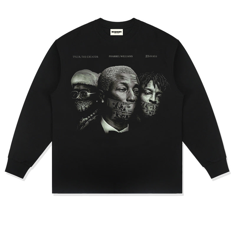 "TYLER THE CREATOR" " PHARREL WILLIAM" " 21SAVAGE" SWEATSHIRT 2024 T-Shirts, Hoodie | CoreVibeTees.com (Image 1)