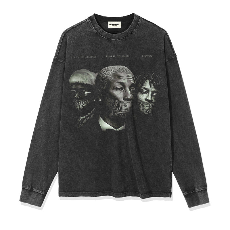 "TYLER THE CREATOR" " PHARREL WILLIAM" " 21SAVAGE" SWEATSHIRT 2024 T-Shirts, Hoodie | CoreVibeTees.com (Image 2)