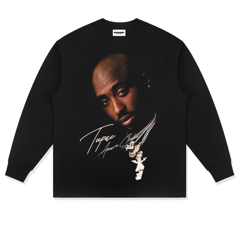 TUPAC SHAKUR BIG HEAD SWEATSHIRT 2024 T-Shirts, Hoodie | CoreVibeTees.com (Image 1)