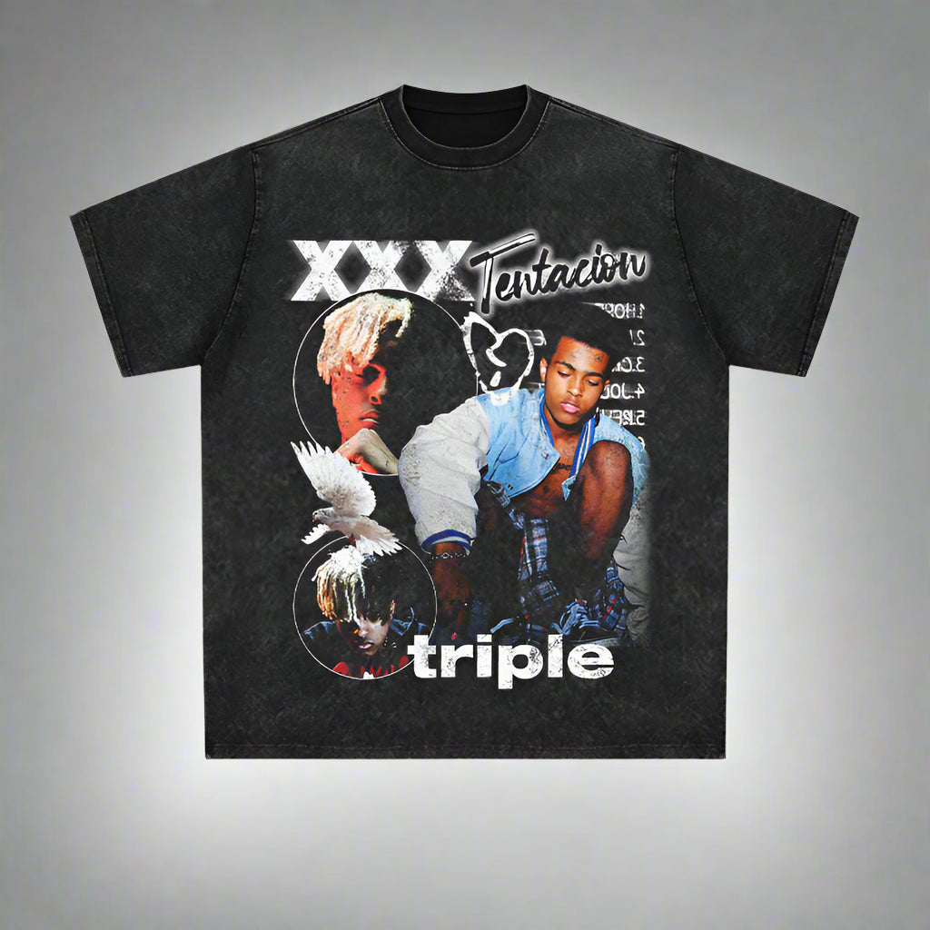 XXX TENTACION "TRIPLE" TEE 2024 Hoodie, Sweatshirt | CoreVibeTees.com (Image 3)