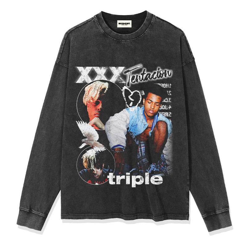 XXX TENTACION "TRIPLE" SWEATSHIRT 2024 T-Shirts, Hoodie | CoreVibeTees.com (Image 2)