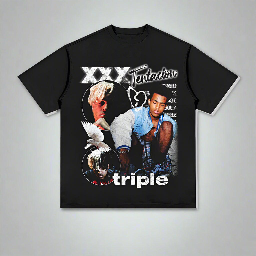 XXX TENTACION "TRIPLE" TEE 2024 Hoodie, Sweatshirt | CoreVibeTees.com (Image 1)