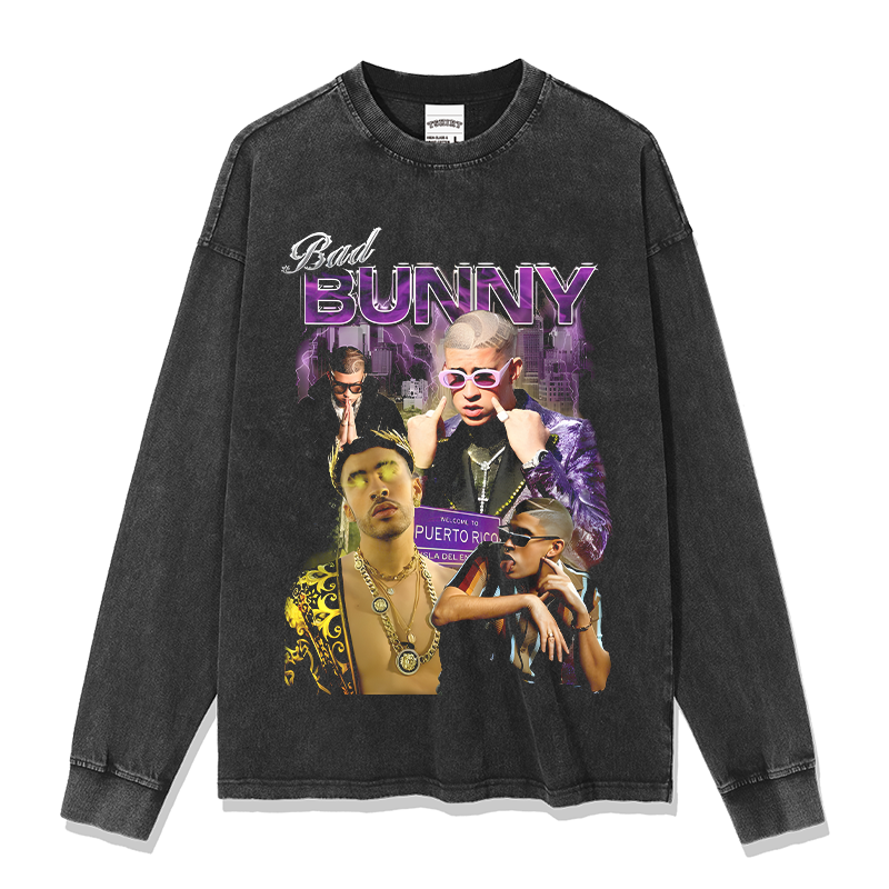 BAD BUNNY Sweatshirt 2024 Style001 T-Shirts, Hoodie | CoreVibeTees.com (Image 1)