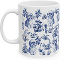 Shih Tzu Dog French Toile De Jouy Coffee Mug - Inspired By Toile De Jouy Coffee Mug - Dog Lover Gifts - Gifts For Women- Pet Lovers On Mothers Day- Birthday- Holiday 11oz