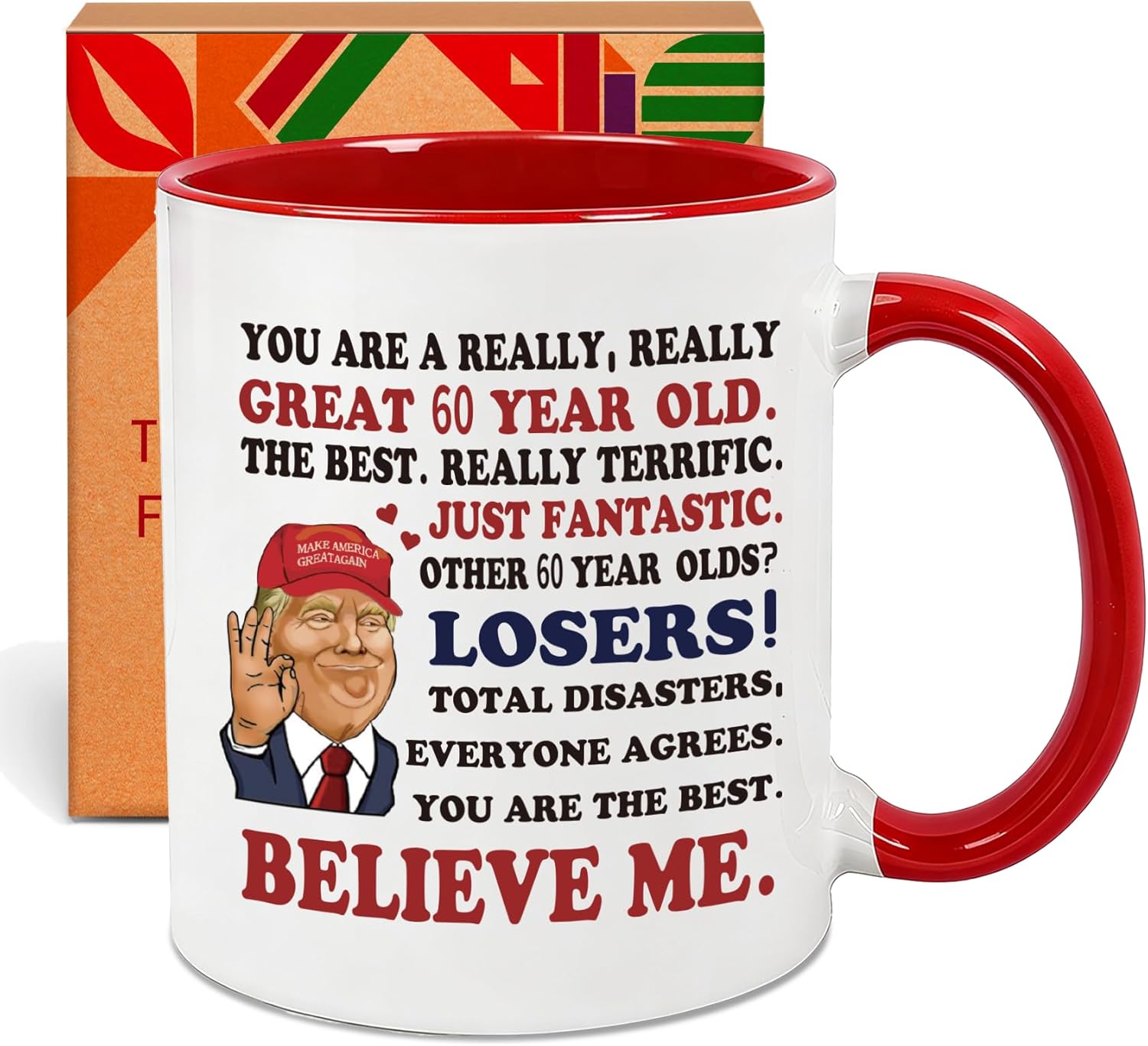 60th Birthday Gifts for Women & Men Born in 1965-60 Years Old Novelty Coffee Mug - Funny 60th Birthday Present for Him or Her -76