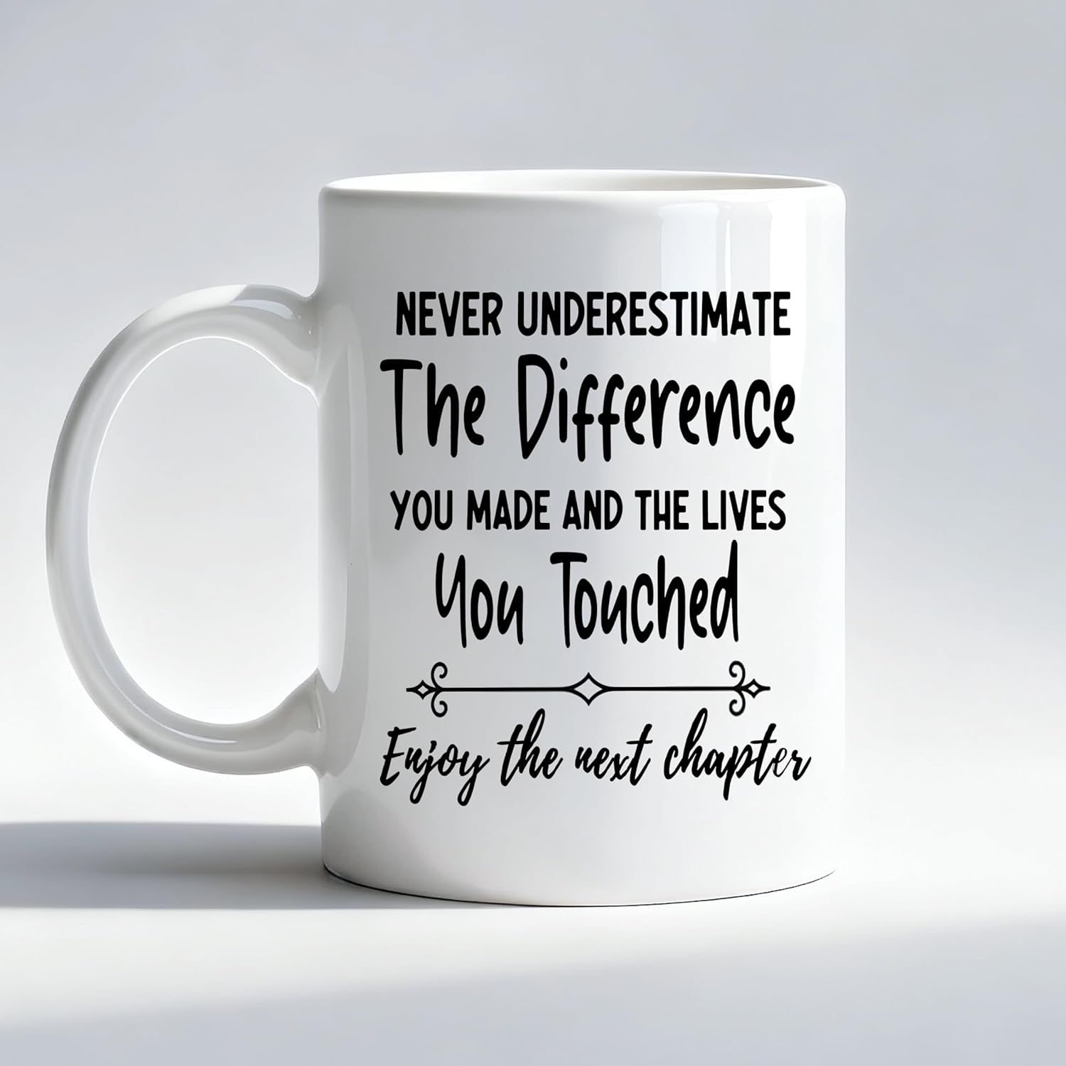 Coworker Leaving Gifts Mug, Goodbye Farewell Going Away Gifts for Coworkers Boss, Retirement Gift Coffee Cup, Never Underestimate the Difference You Made Ceramic Coffee Mug 11 oz