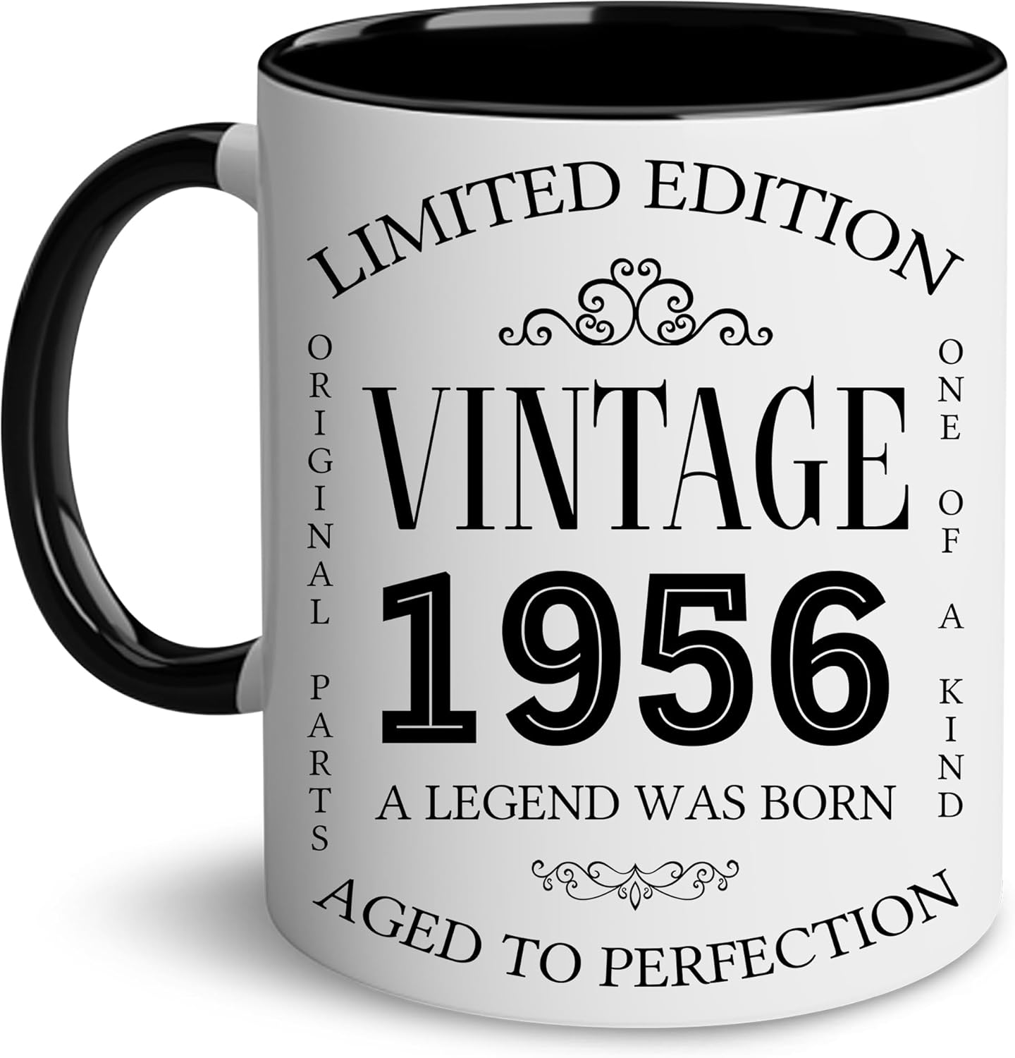 GLAKEUN 70th Birthday Gifts for Men Women - 70th Birthday Decorations for Men - Vintage 1956 Coffee Mug - Born in 1956 Present Ideas - Turning Seventy Gift For Grandpa, Grandma - 70 Coffee Mug 11oz