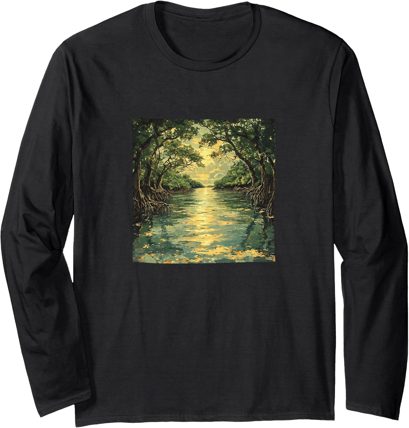 Mangrove Forest Vintage Landscape Merch