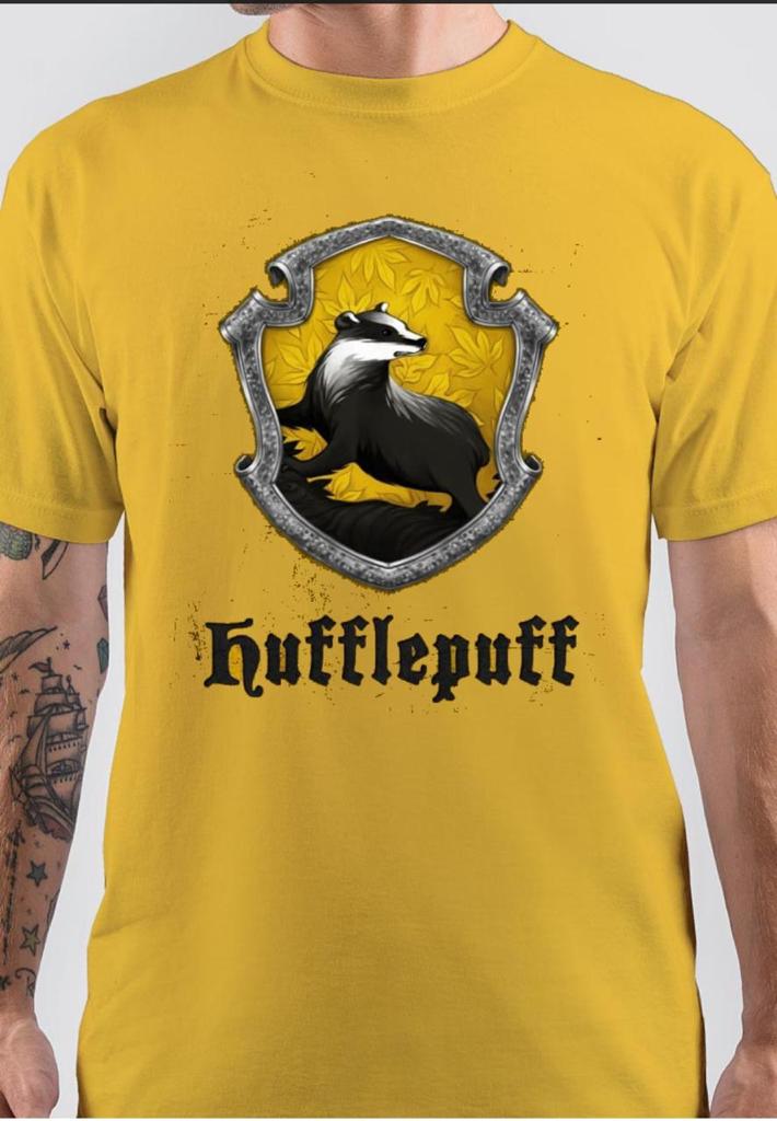 Hufflepuff Half Sleeve Yellow T-Shirt Hoodie, Sweatshirt | CoreVibeTees.com