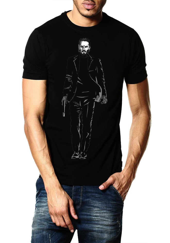 John Wick Black Half Sleeve T-Shirt Style004 Hoodie, Sweatshirt | CoreVibeTees.com
