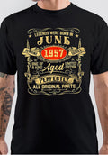 Born In June 1957 T-Shirt Hoodie, Sweatshirt | CoreVibeTees.com
