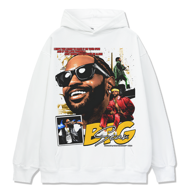 BIG SEAN "ONE MAN CAN CHANGE THE WORLD" HOODIE 2024 T-Shirts, Sweatshirt | CoreVibeTees.com (Image 1)