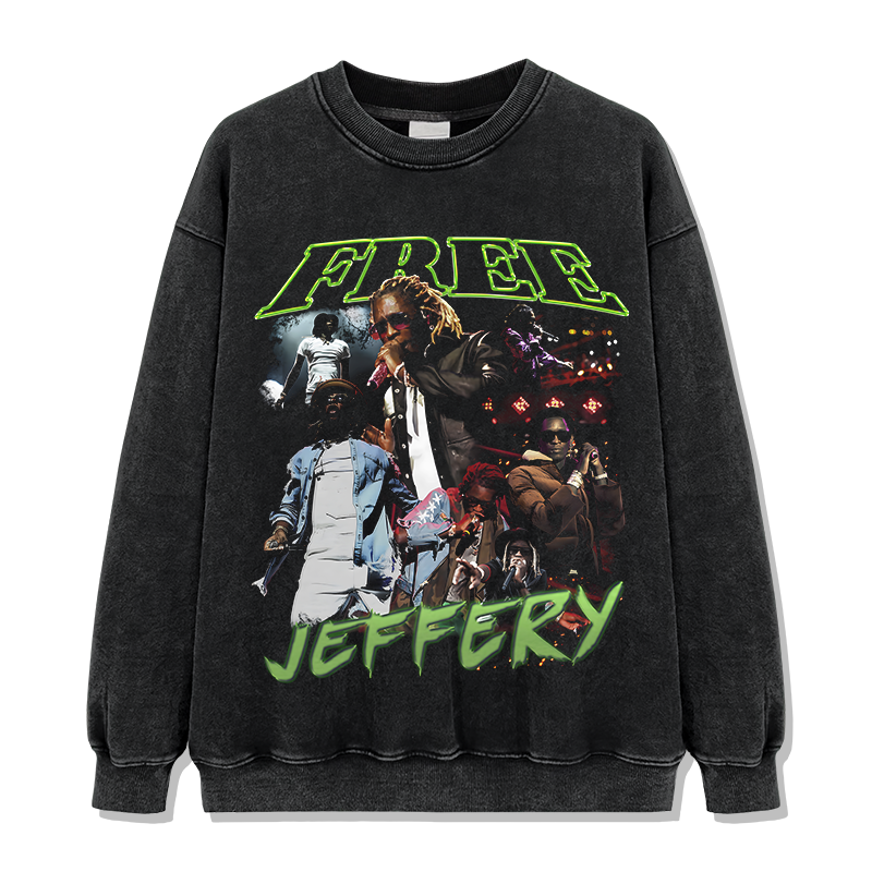 FREE JEFFERY Sweatshirt 2024 T-Shirts, Hoodie | CoreVibeTees.com (Image 1)