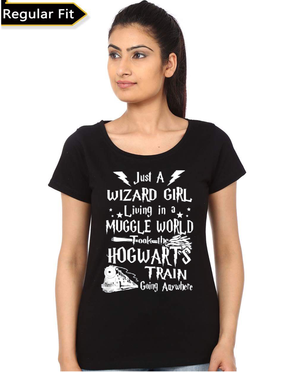 Just A Wizard Girl Living In A Muggle World Black T-Shirt Hoodie, Sweatshirt | CoreVibeTees.com
