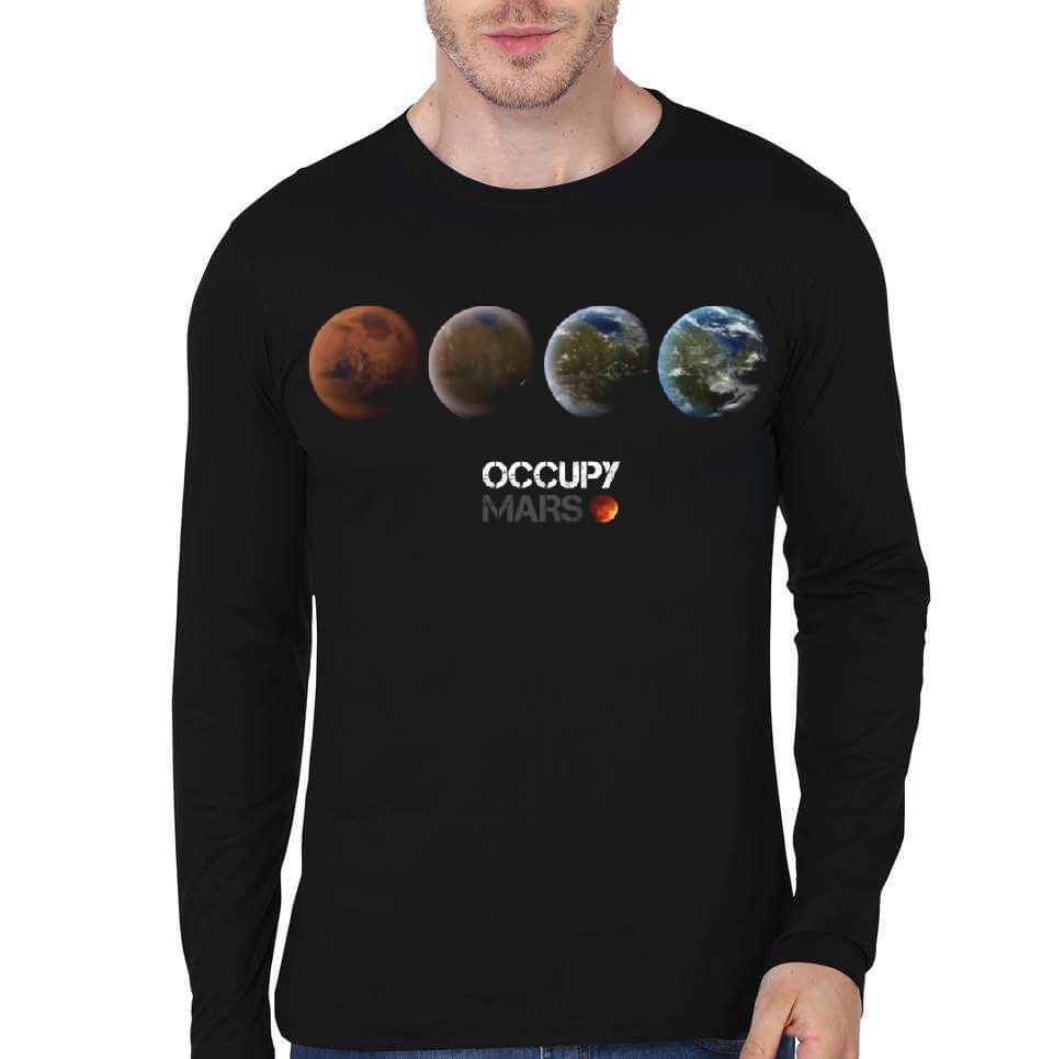 Occupy Mars Full Sleeve T-Shirt Hoodie, Sweatshirt | CoreVibeTees.com