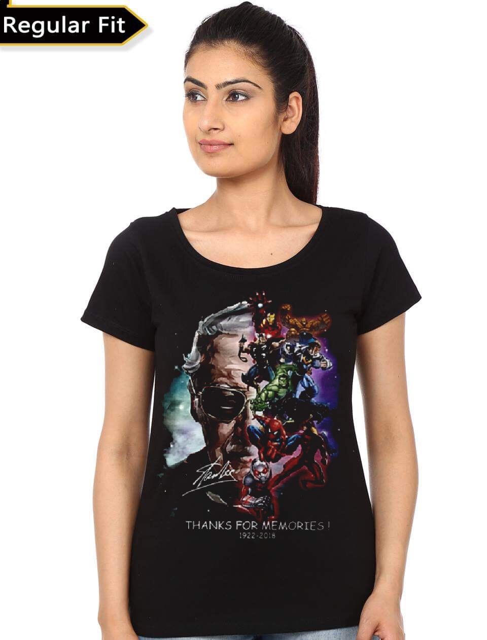 Thank You Stan Lee Girlâ€™s Black T-Shirt Hoodie, Sweatshirt | CoreVibeTees.com