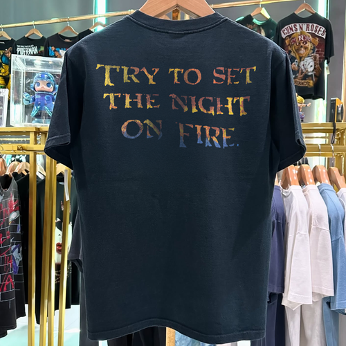 1991 THE D00RS LIGHT MY FIRE RARE GRAIL WASHED BLACK T-SHIRT Hoodie, Sweatshirt | CoreVibeTees.com (Image 2)
