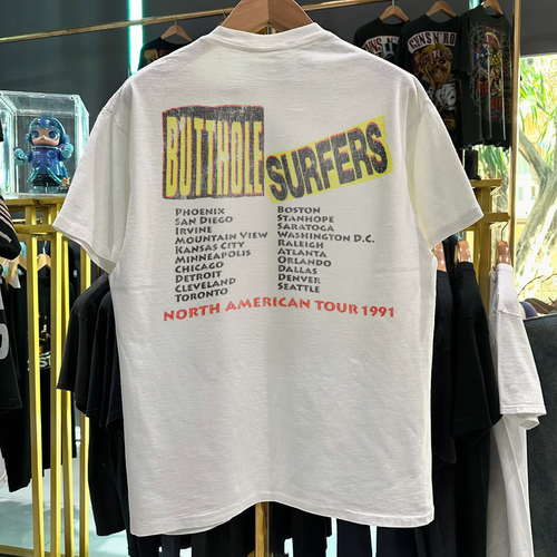 1991 BHS NORTH AMERICAN TOUR RARE WASHED WHITE T-SHIRT Hoodie, Sweatshirt | CoreVibeTees.com (Image 2)