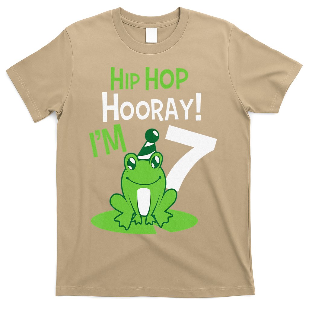 7th Birthday Frog Funny Party 7 Year Old T-Shirt Hoodie, Sweatshirt | CoreVibeTees.com