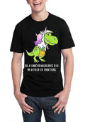 Be A Unicornasaurus Rex In A Field OF Unicorns Black Half Sleeve T-Sthirt T-Shirts, Hoodie, Sweatshirt | CoreVibeTees.com