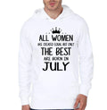 The Best Are Born In July White Hoodie T-Shirts, Sweatshirt | CoreVibeTees.com