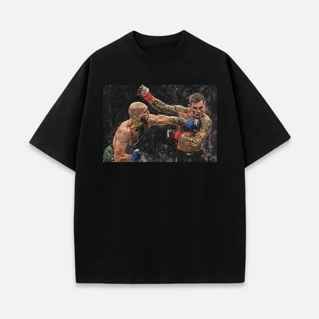 Conor McGregor vs. Dustin Poirie TEE Hoodie, Sweatshirt | CoreVibeTees.com (Image 1)