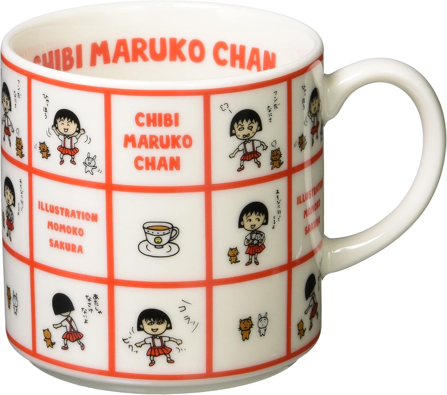 山加商店 Yamakasyoten CM33-11 Chibi Maruko-chan Mug, Approx. 11.8 fl oz (350 ml), 35th Anniversary, Comic, Made in Japan