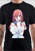 Miku Nakano Half Sleeve Black T-Shirt Hoodie, Sweatshirt | CoreVibeTees.com