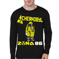 Chernobyl Radioactive symbol zone 86 Black Full Sleeve T-Shirt Hoodie, Sweatshirt | CoreVibeTees.com