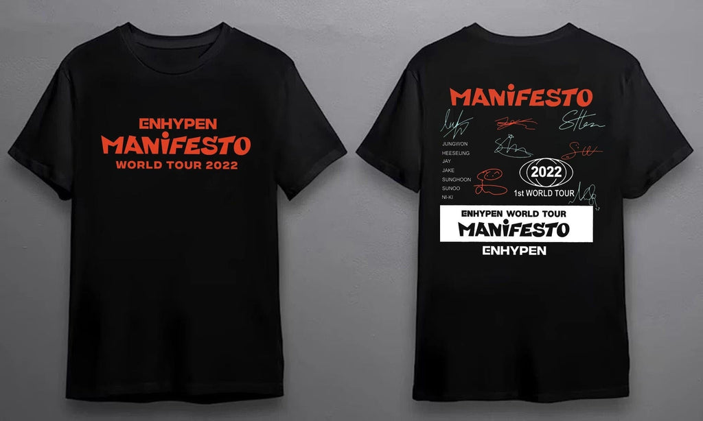 Enhypen Manifesto Sweatshirt, Manifesto World Tour 2022 Shirt Hoodie | CoreVibeTees.com