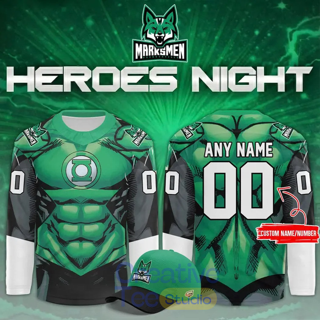 Fayetteville Marksmen x Heroes Night Custom Hockey Jersey