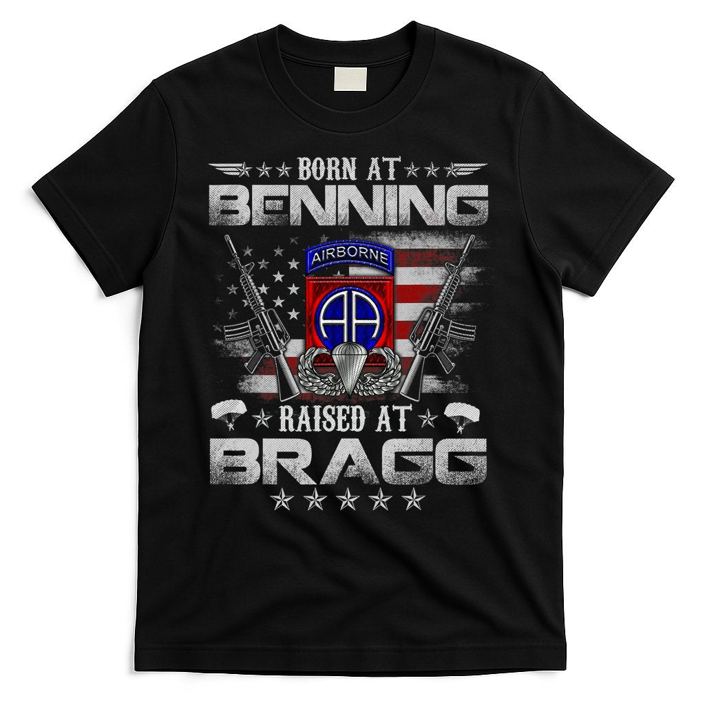 82nd Airborne Division Born At Ft Benning Raised Fort Bragg T-Shirt Hoodie, Sweatshirt | CoreVibeTees.com