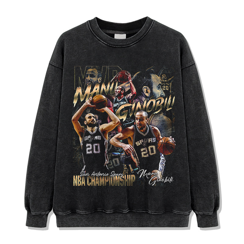 Manu Ginobili Sweatshirt NBA 2024 T-Shirts, Hoodie | CoreVibeTees.com (Image 1)